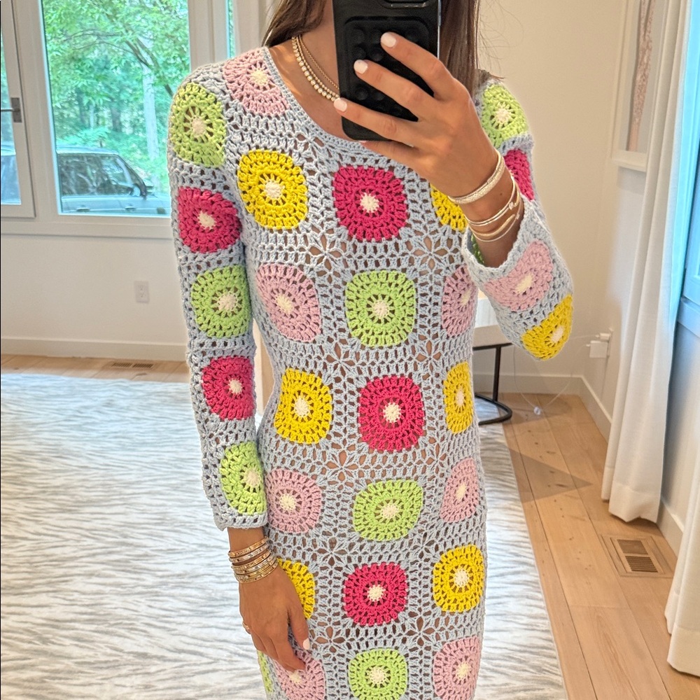 OLIVIA RUBIN Multicolor Crochet Maxi Dress - Picture 3 of 4